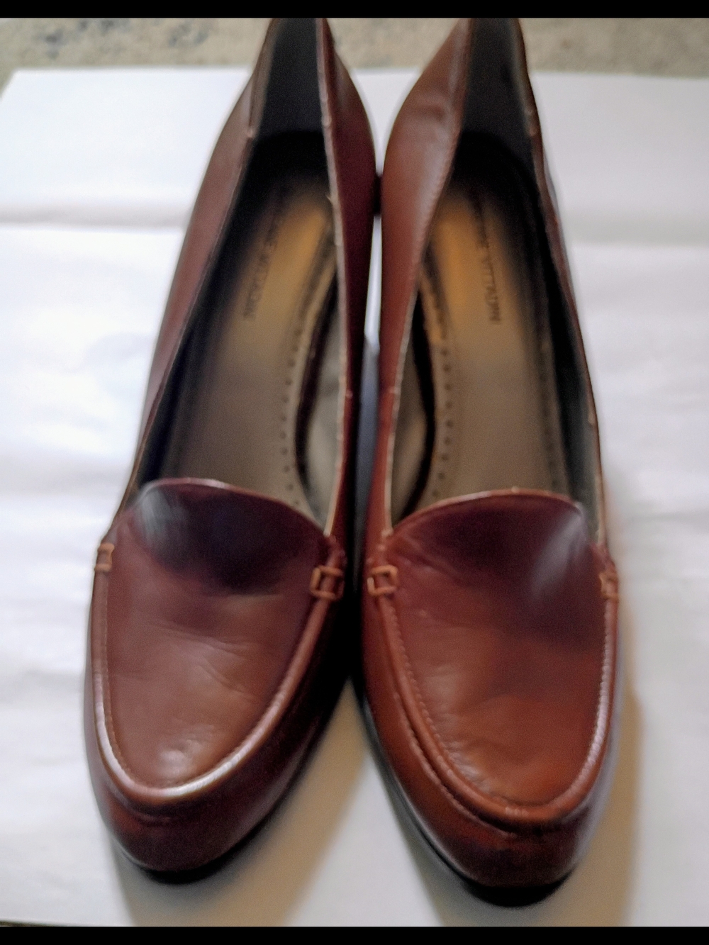 Adrienne Vittadini Women's Brown Leather Heels Size 10 M